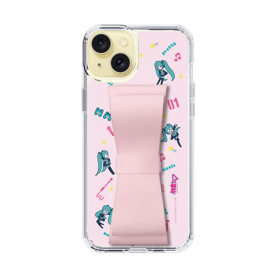 Slim Protection Case - STAND & RING RIBBON Sakura Pink［ HATSUNE MIKU - Ribbon - Instrumental - Pink ］