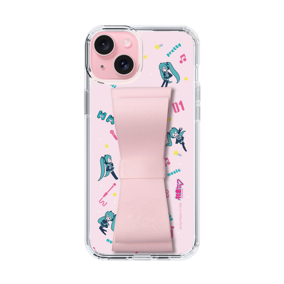 Slim Protection Case - STAND & RING RIBBON Sakura Pink［ HATSUNE MIKU - Ribbon - Instrumental - Pink ］