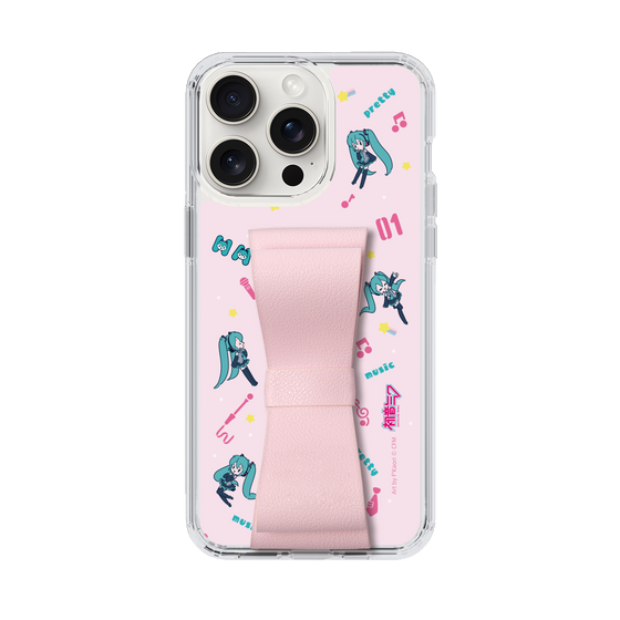 Slim Protection Case - STAND & RING RIBBON Sakura Pink［ HATSUNE MIKU - Ribbon - Instrumental - Pink ］