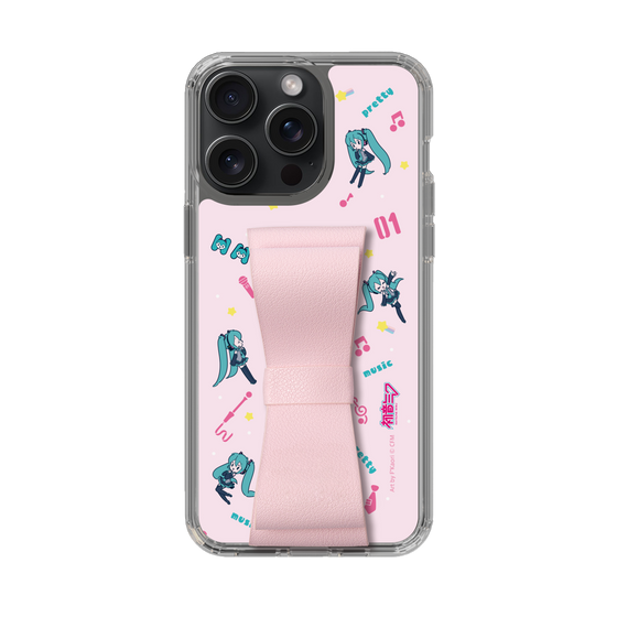 Slim Protection Case - STAND & RING RIBBON Sakura Pink［ HATSUNE MIKU - Ribbon - Instrumental - Pink ］