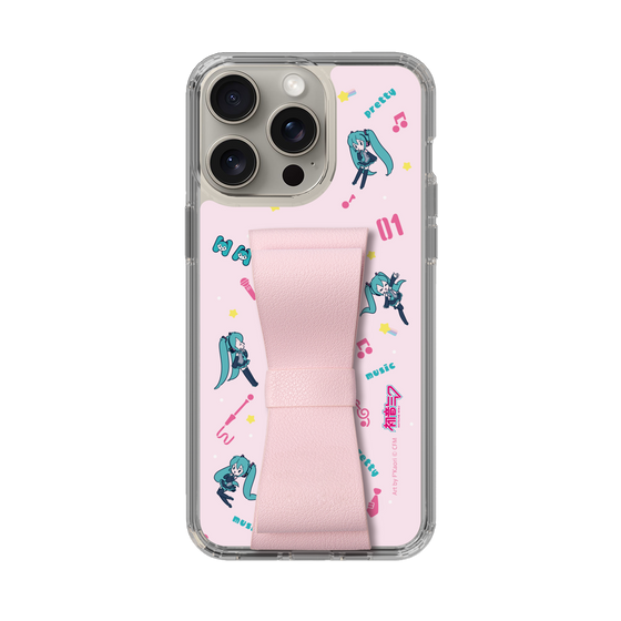 Slim Protection Case - STAND & RING RIBBON Sakura Pink［ HATSUNE MIKU - Ribbon - Instrumental - Pink ］