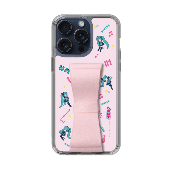 Slim Protection Case - STAND & RING RIBBON Sakura Pink［ HATSUNE MIKU - Ribbon - Instrumental - Pink ］