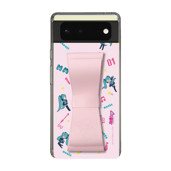 Slim Protection Case - STAND & RING RIBBON Sakura Pink［ HATSUNE MIKU - Ribbon - Instrumental - Pink ］
