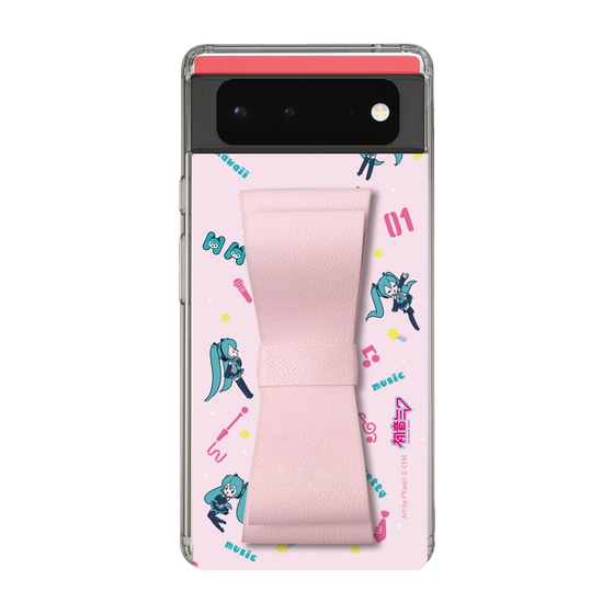Slim Protection Case - STAND & RING RIBBON Sakura Pink［ HATSUNE MIKU - Ribbon - Instrumental - Pink ］