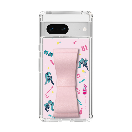 Slim Protection Case - STAND & RING RIBBON Sakura Pink［ HATSUNE MIKU - Ribbon - Instrumental - Pink ］