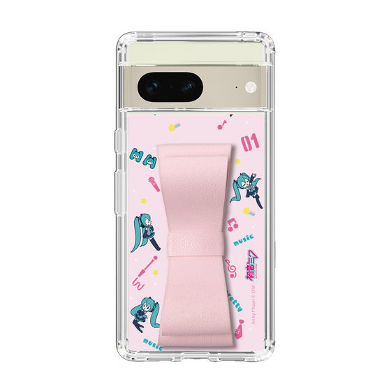 Slim Protection Case - STAND & RING RIBBON Sakura Pink［ HATSUNE MIKU - Ribbon - Instrumental - Pink ］