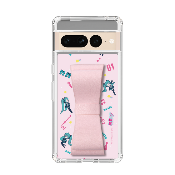 Slim Protection Case - STAND & RING RIBBON Sakura Pink［ HATSUNE MIKU - Ribbon - Instrumental - Pink ］