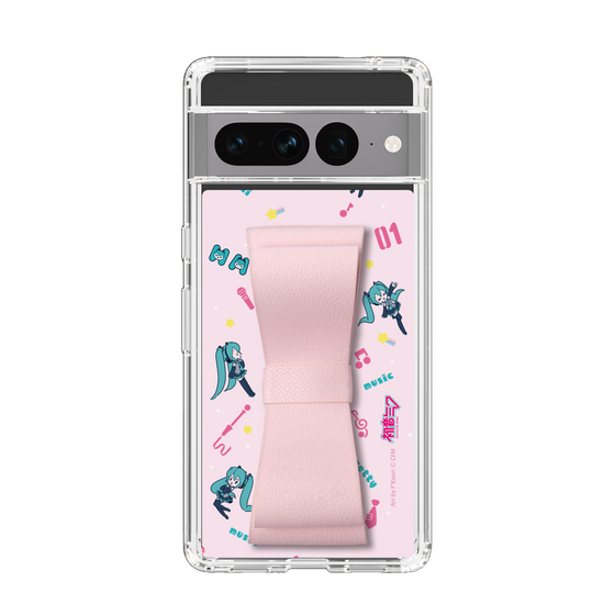 Slim Protection Case - STAND & RING RIBBON Sakura Pink［ HATSUNE MIKU - Ribbon - Instrumental - Pink ］