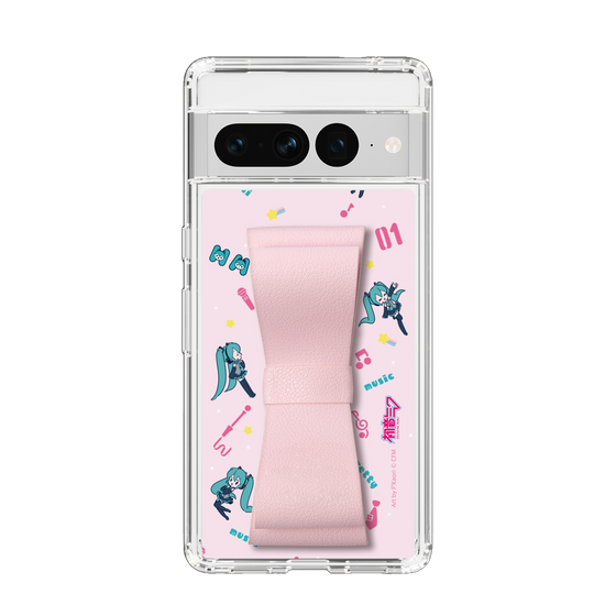 Slim Protection Case - STAND & RING RIBBON Sakura Pink［ HATSUNE MIKU - Ribbon - Instrumental - Pink ］