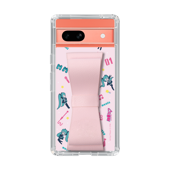 Slim Protection Case - STAND & RING RIBBON Sakura Pink［ HATSUNE MIKU - Ribbon - Instrumental - Pink ］