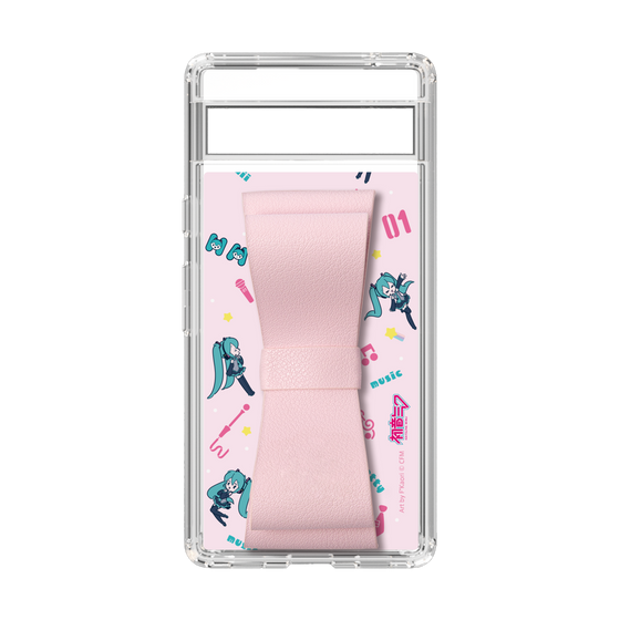 Slim Protection Case - STAND & RING RIBBON Sakura Pink［ HATSUNE MIKU - Ribbon - Instrumental - Pink ］