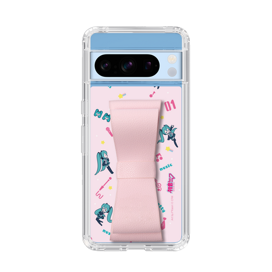 Slim Protection Case - STAND & RING RIBBON Sakura Pink［ HATSUNE MIKU - Ribbon - Instrumental - Pink ］