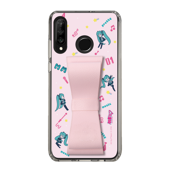 Slim Protection Case - STAND & RING RIBBON Sakura Pink［ HATSUNE MIKU - Ribbon - Instrumental - Pink ］