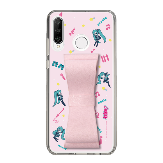 Slim Protection Case - STAND & RING RIBBON Sakura Pink［ HATSUNE MIKU - Ribbon - Instrumental - Pink ］