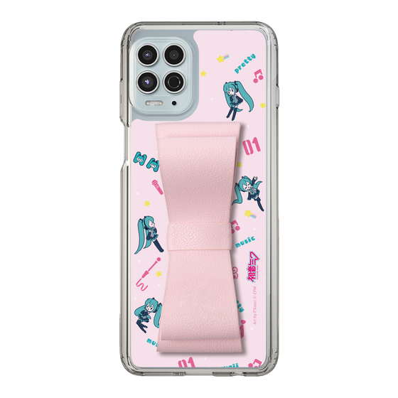 Slim Protection Case - STAND & RING RIBBON Sakura Pink［ HATSUNE MIKU - Ribbon - Instrumental - Pink ］