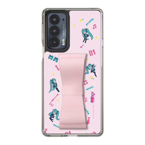 Slim Protection Case - STAND & RING RIBBON Sakura Pink［ HATSUNE MIKU - Ribbon - Instrumental - Pink ］