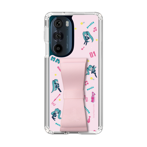 Slim Protection Case - STAND & RING RIBBON Sakura Pink［ HATSUNE MIKU - Ribbon - Instrumental - Pink ］