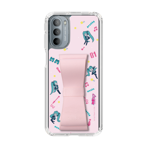 Slim Protection Case - STAND & RING RIBBON Sakura Pink［ HATSUNE MIKU - Ribbon - Instrumental - Pink ］