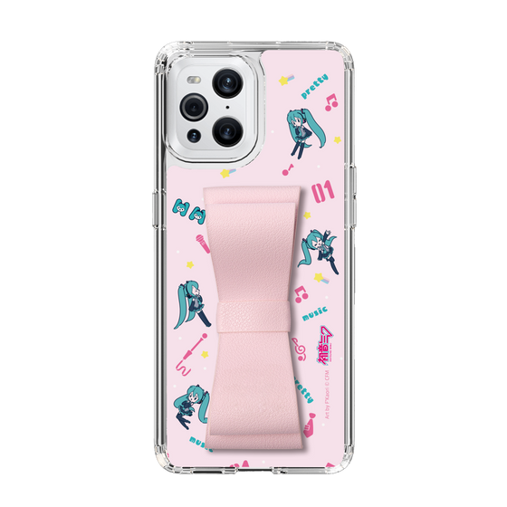 Slim Protection Case - STAND & RING RIBBON Sakura Pink［ HATSUNE MIKU - Ribbon - Instrumental - Pink ］