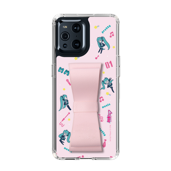 Slim Protection Case - STAND & RING RIBBON Sakura Pink［ HATSUNE MIKU - Ribbon - Instrumental - Pink ］