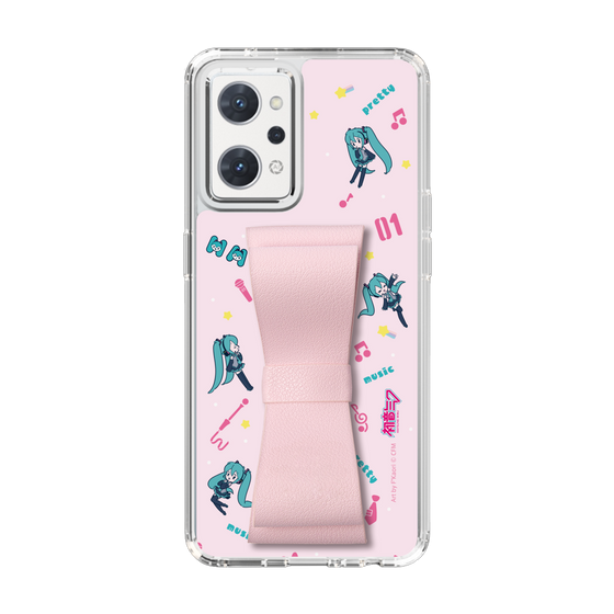 Slim Protection Case - STAND & RING RIBBON Sakura Pink［ HATSUNE MIKU - Ribbon - Instrumental - Pink ］