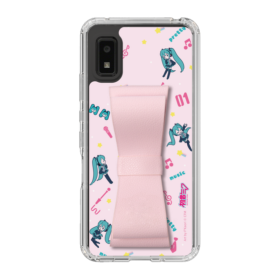 Slim Protection Case - STAND & RING RIBBON Sakura Pink［ HATSUNE MIKU - Ribbon - Instrumental - Pink ］