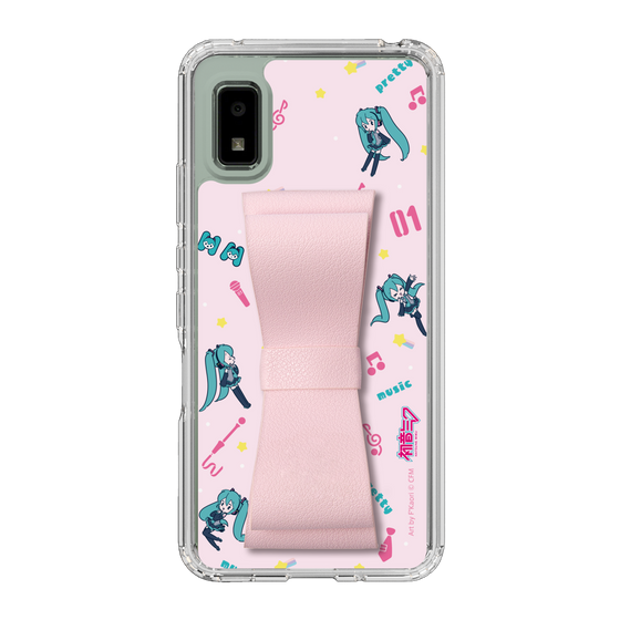 Slim Protection Case - STAND & RING RIBBON Sakura Pink［ HATSUNE MIKU - Ribbon - Instrumental - Pink ］