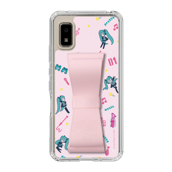 Slim Protection Case - STAND & RING RIBBON Sakura Pink［ HATSUNE MIKU - Ribbon - Instrumental - Pink ］