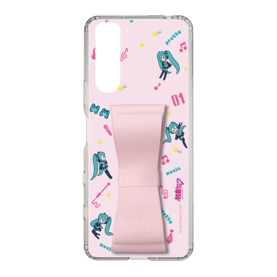 Slim Protection Case - STAND & RING RIBBON Sakura Pink［ HATSUNE MIKU - Ribbon - Instrumental - Pink ］