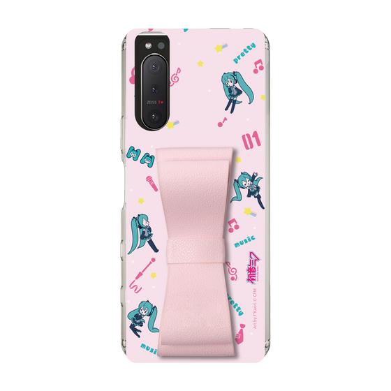 Slim Protection Case - STAND & RING RIBBON Sakura Pink［ HATSUNE MIKU - Ribbon - Instrumental - Pink ］