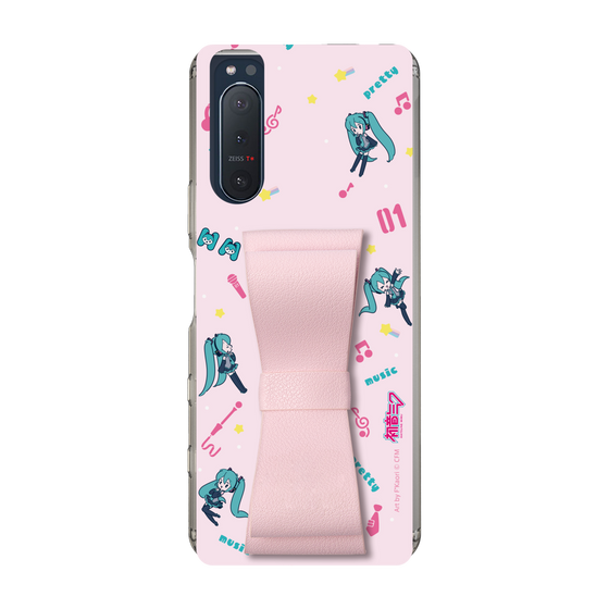 Slim Protection Case - STAND & RING RIBBON Sakura Pink［ HATSUNE MIKU - Ribbon - Instrumental - Pink ］