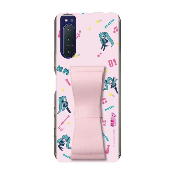 Slim Protection Case - STAND & RING RIBBON Sakura Pink［ HATSUNE MIKU - Ribbon - Instrumental - Pink ］
