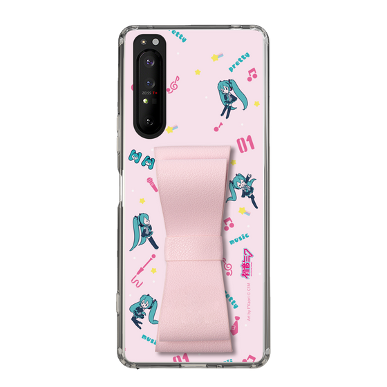 Slim Protection Case - STAND & RING RIBBON Sakura Pink［ HATSUNE MIKU - Ribbon - Instrumental - Pink ］