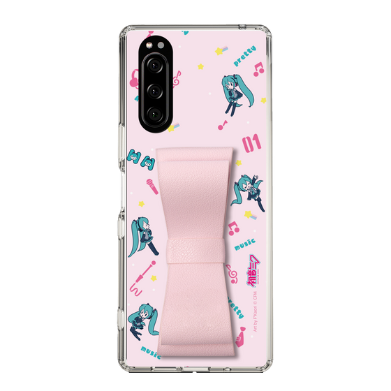 Slim Protection Case - STAND & RING RIBBON Sakura Pink［ HATSUNE MIKU - Ribbon - Instrumental - Pink ］