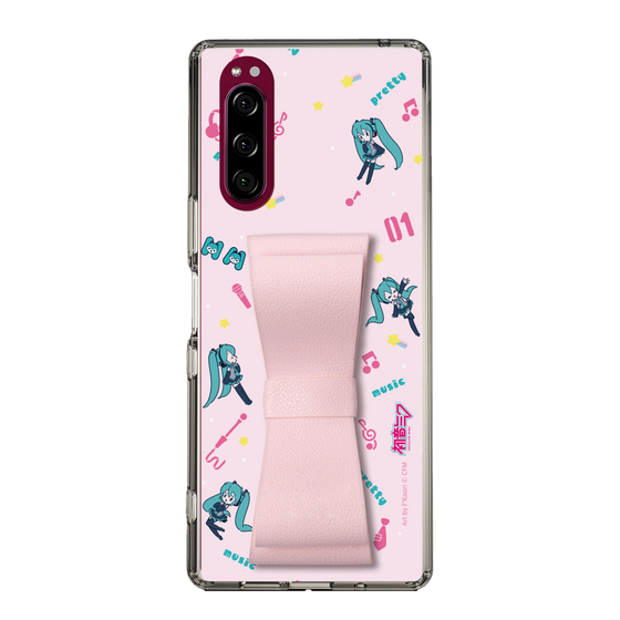 Slim Protection Case - STAND & RING RIBBON Sakura Pink［ HATSUNE MIKU - Ribbon - Instrumental - Pink ］