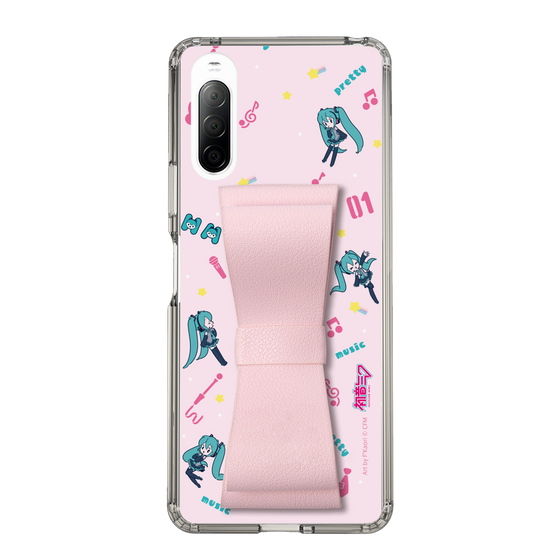 Slim Protection Case - STAND & RING RIBBON Sakura Pink［ HATSUNE MIKU - Ribbon - Instrumental - Pink ］