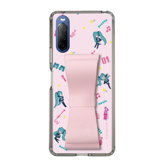 Slim Protection Case - STAND & RING RIBBON Sakura Pink［ HATSUNE MIKU - Ribbon - Instrumental - Pink ］