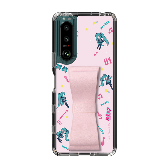 Slim Protection Case - STAND & RING RIBBON Sakura Pink［ HATSUNE MIKU - Ribbon - Instrumental - Pink ］