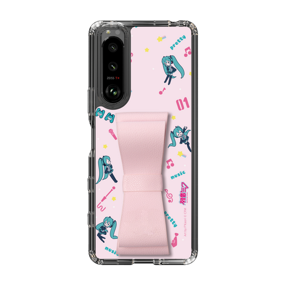 Slim Protection Case - STAND & RING RIBBON Sakura Pink［ HATSUNE MIKU - Ribbon - Instrumental - Pink ］