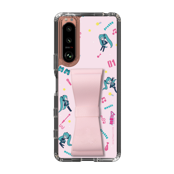 Slim Protection Case - STAND & RING RIBBON Sakura Pink［ HATSUNE MIKU - Ribbon - Instrumental - Pink ］