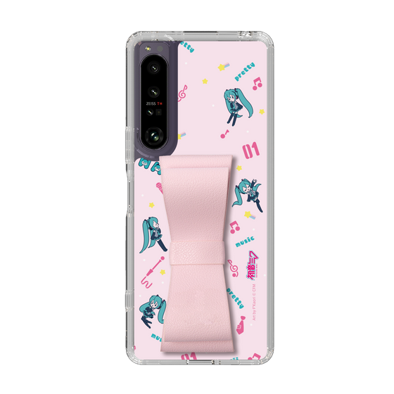 Slim Protection Case - STAND & RING RIBBON Sakura Pink［ HATSUNE MIKU - Ribbon - Instrumental - Pink ］
