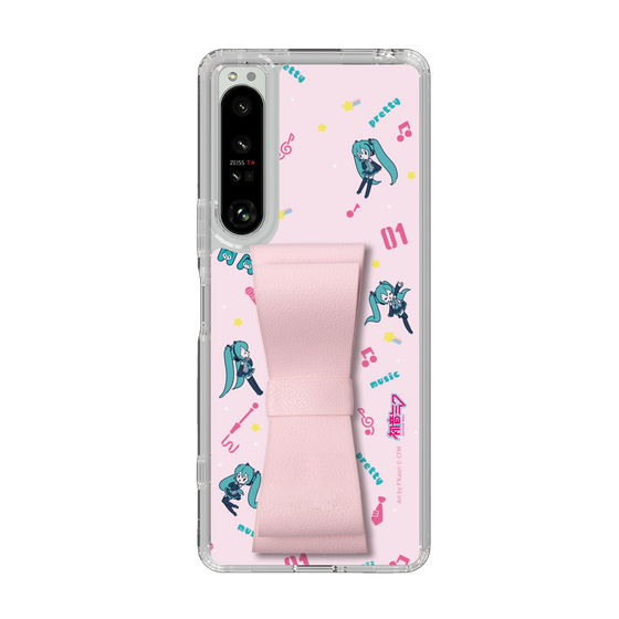 Slim Protection Case - STAND & RING RIBBON Sakura Pink［ HATSUNE MIKU - Ribbon - Instrumental - Pink ］