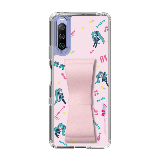 Slim Protection Case - STAND & RING RIBBON Sakura Pink［ HATSUNE MIKU - Ribbon - Instrumental - Pink ］