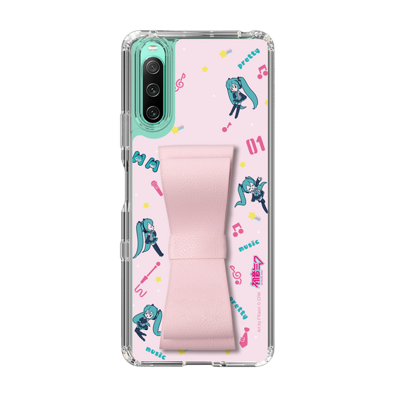 Slim Protection Case - STAND & RING RIBBON Sakura Pink［ HATSUNE MIKU - Ribbon - Instrumental - Pink ］