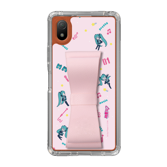 Slim Protection Case - STAND & RING RIBBON Sakura Pink［ HATSUNE MIKU - Ribbon - Instrumental - Pink ］