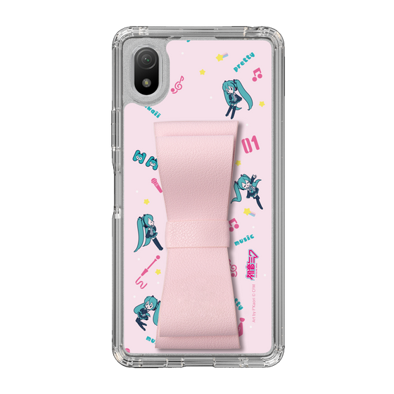 Slim Protection Case - STAND & RING RIBBON Sakura Pink［ HATSUNE MIKU - Ribbon - Instrumental - Pink ］