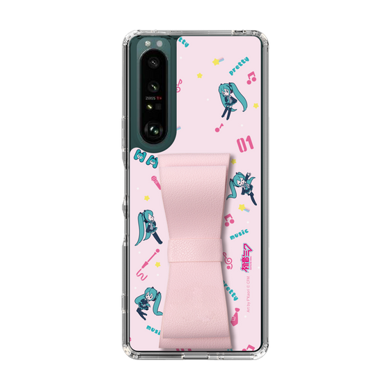 Slim Protection Case - STAND & RING RIBBON Sakura Pink［ HATSUNE MIKU - Ribbon - Instrumental - Pink ］
