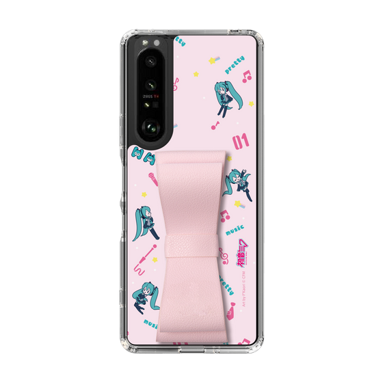 Slim Protection Case - STAND & RING RIBBON Sakura Pink［ HATSUNE MIKU - Ribbon - Instrumental - Pink ］