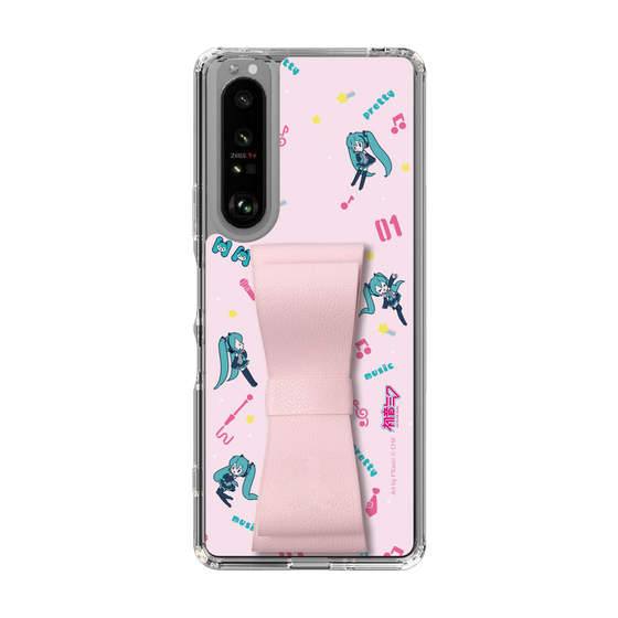 Slim Protection Case - STAND & RING RIBBON Sakura Pink［ HATSUNE MIKU - Ribbon - Instrumental - Pink ］