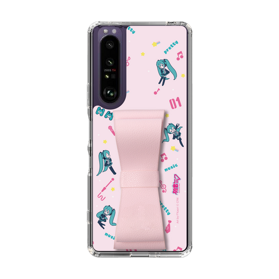 Slim Protection Case - STAND & RING RIBBON Sakura Pink［ HATSUNE MIKU - Ribbon - Instrumental - Pink ］